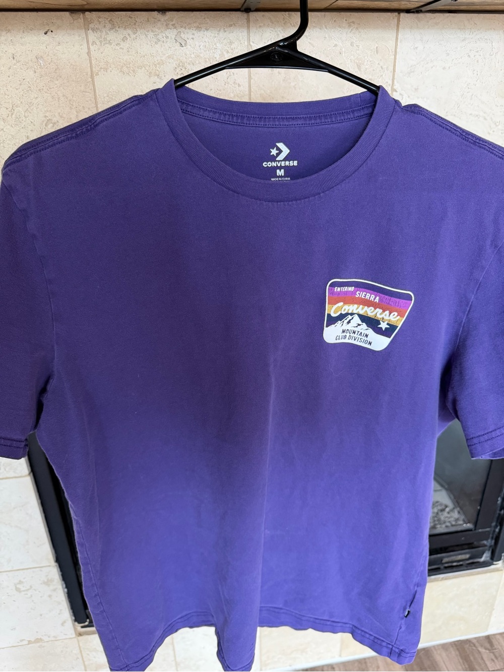 Converse Purple Crewneck T-Shirt with White Logo